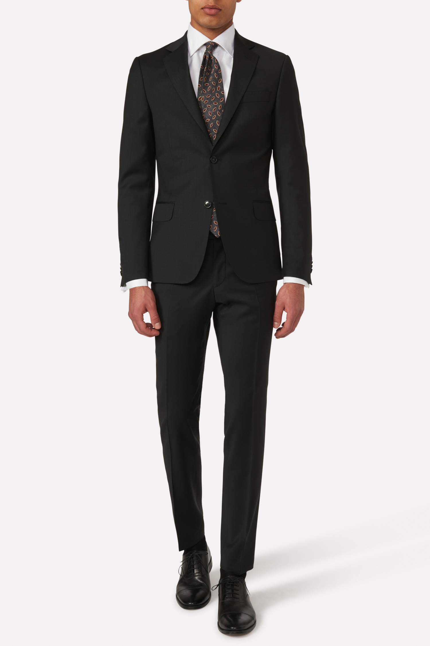 Oscar Jacobson Slim Fit Microstructure Kostym - stl. 112 - Svart - Herr