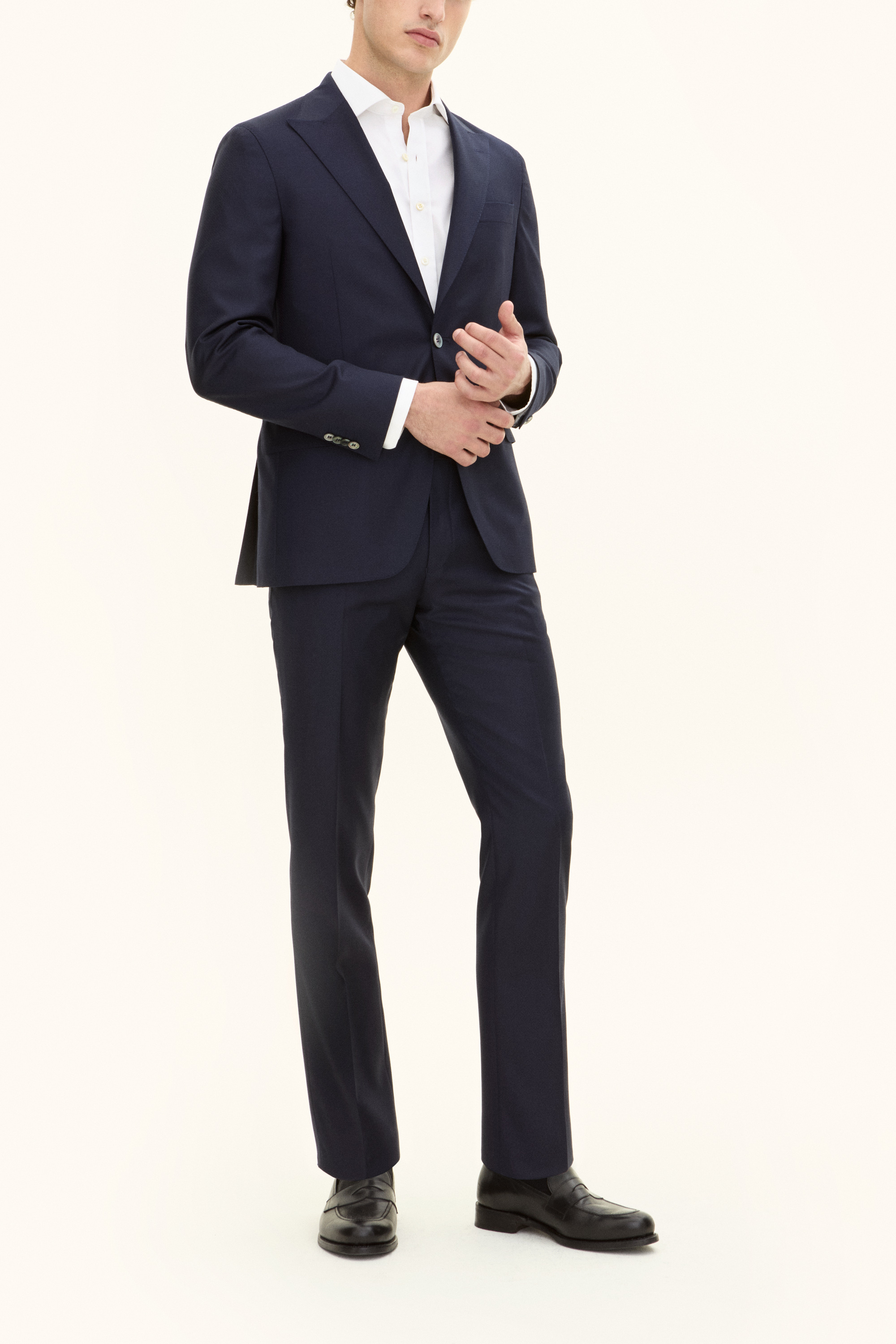 Oscar Jacobson Regular Fit Kostym Super 120's Ull - stl. 56 - Mörkblå - Herr